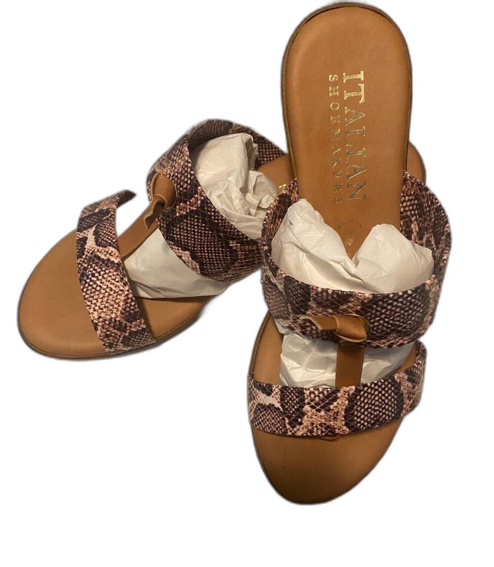 Italian Shoemakers Sandals Snake Design Size 7.5 New in Box